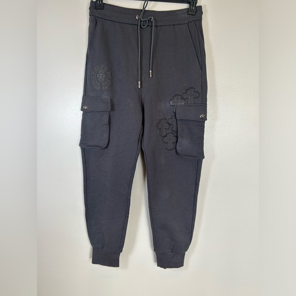 Grey Cargo Jogger Pants - Picture 1 of 9